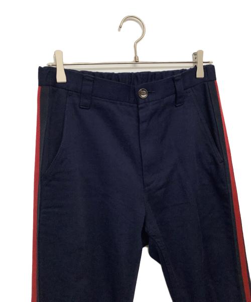 GUCCI（グッチ）GUCCI (グッチ) サイドラインパンツ ネイビー サイズ:44の古着・服飾アイテム