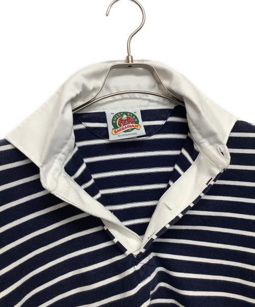 BARBARIAN（バーバリアン）BARBARIAN (バーバリアン) ポロシャツ ネイビー×ホワイト サイズ:Mの古着・服飾アイテム