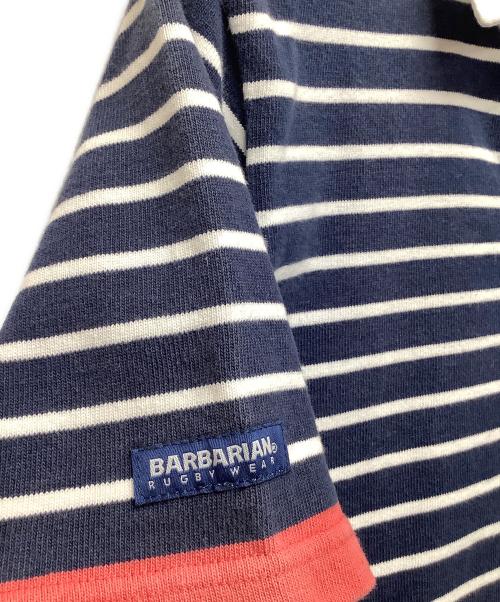 BARBARIAN（バーバリアン）BARBARIAN (バーバリアン) ポロシャツ ネイビー×ホワイト サイズ:Mの古着・服飾アイテム