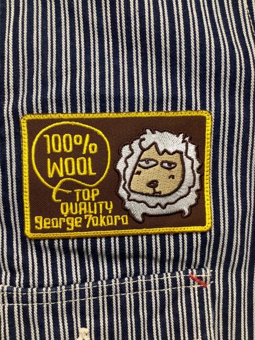 THE REAL McCOY'S（ザ・リアルマッコイズ）THE REAL McCOY'S (ザ・リアルマッコイズ) カバーオール ネイビー×ホワイト サイズ:36の古着・服飾アイテム