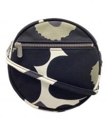 marimekko（マリメッコ）の古着「円形ショルダーバッグ」｜ホワイト×ブラック