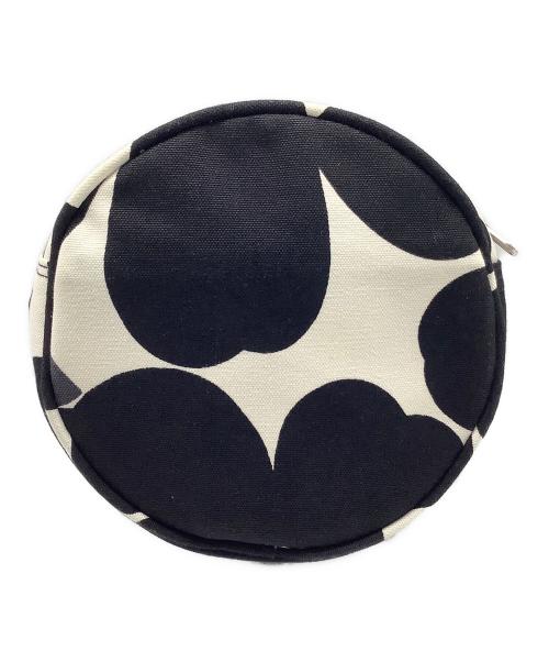 marimekko（マリメッコ）marimekko (マリメッコ) 円形ショルダーバッグ ホワイト×ブラックの古着・服飾アイテム