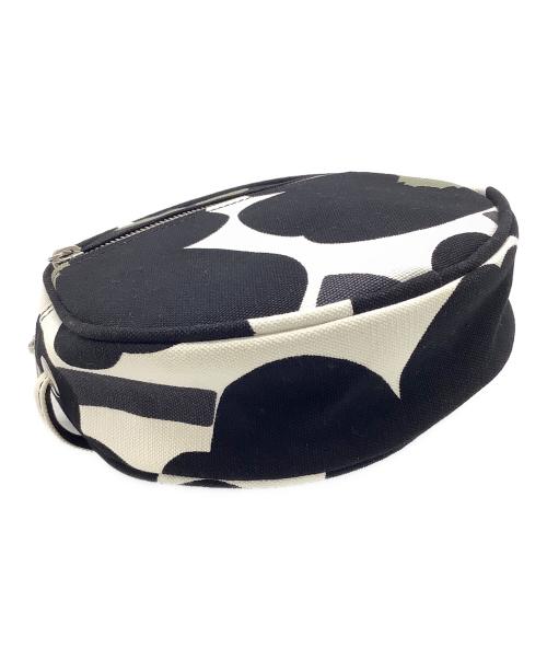 marimekko（マリメッコ）marimekko (マリメッコ) 円形ショルダーバッグ ホワイト×ブラックの古着・服飾アイテム