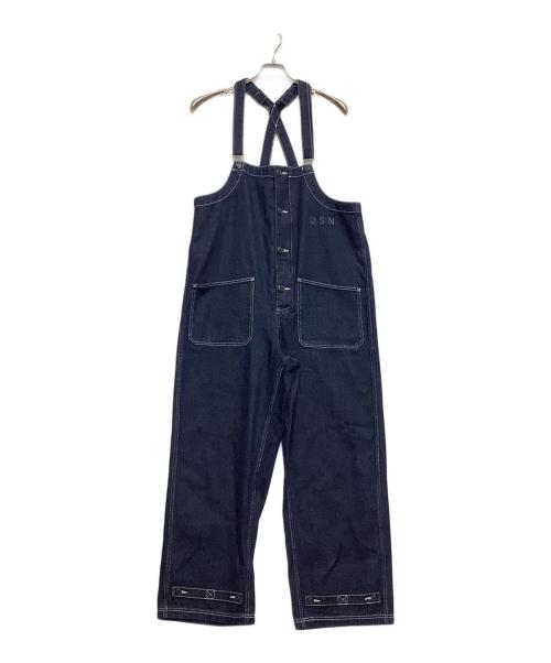 HOUSTON（ヒューストン）HOUSTON (ヒューストン) HOUSTON　デニムサロペット インディゴ サイズ:Lの古着・服飾アイテム