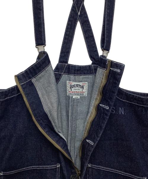 HOUSTON（ヒューストン）HOUSTON (ヒューストン) HOUSTON　デニムサロペット インディゴ サイズ:Lの古着・服飾アイテム