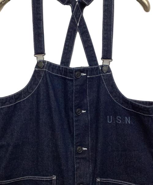 HOUSTON（ヒューストン）HOUSTON (ヒューストン) HOUSTON　デニムサロペット インディゴ サイズ:Lの古着・服飾アイテム