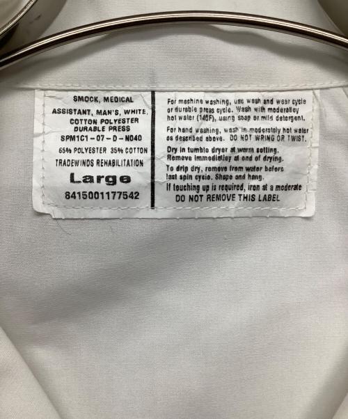 US ARMY（ユーエスアーミー）US ARMY (ユーエスアーミー) メディカルスモックシャツ ホワイト サイズ:Lの古着・服飾アイテム