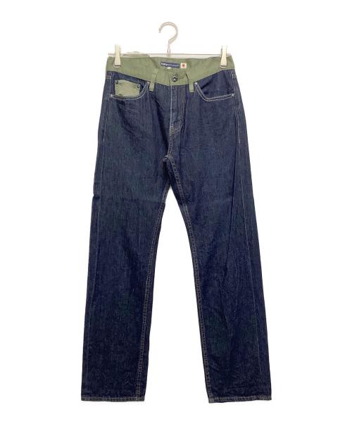 LEVI'S MADE&CRAFTED（リーバイスメイドクラフテッド）LEVI'S MADE&CRAFTED (リーバイスメイドクラフテッド) WHITE MOUNTAINEERING (ホワイトマウンテ二アニング) デニムパンツ インディゴ×カーキ サイズ:W28×L30の古着・服飾アイテム