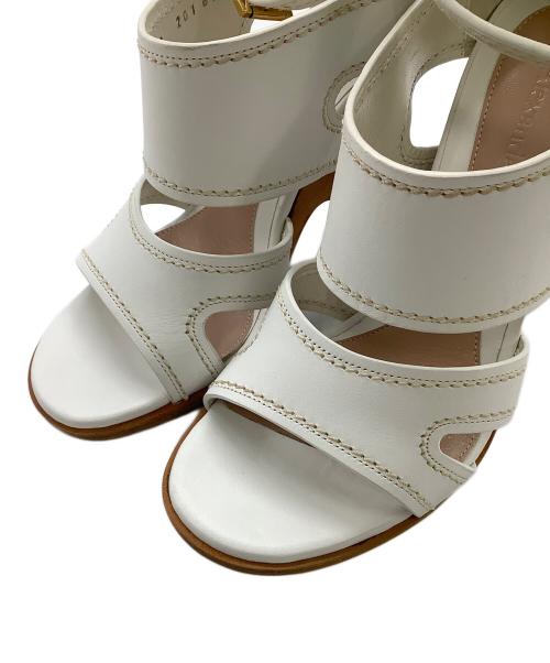 ALEXANDER McQUEEN（アレキサンダーマックイーン）ALEXANDER McQUEEN (アレキサンダーマックイーン) アンクルストラップサンダル ホワイト サイズ:36の古着・服飾アイテム