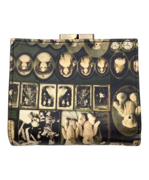 Jean Paul GAULTIER（ジャンポールゴルチェ）Jean Paul GAULTIER (ジャンポールゴルチェ) がま口2つ折り財布 ブラック×グリーンの古着・服飾アイテム