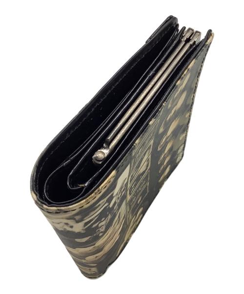 Jean Paul GAULTIER（ジャンポールゴルチェ）Jean Paul GAULTIER (ジャンポールゴルチェ) がま口2つ折り財布 ブラック×グリーンの古着・服飾アイテム