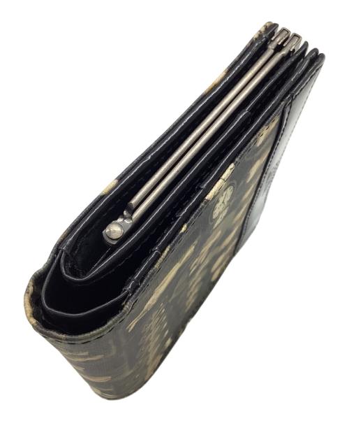 Jean Paul GAULTIER（ジャンポールゴルチェ）Jean Paul GAULTIER (ジャンポールゴルチェ) がま口2つ折り財布 ブラック×グリーンの古着・服飾アイテム