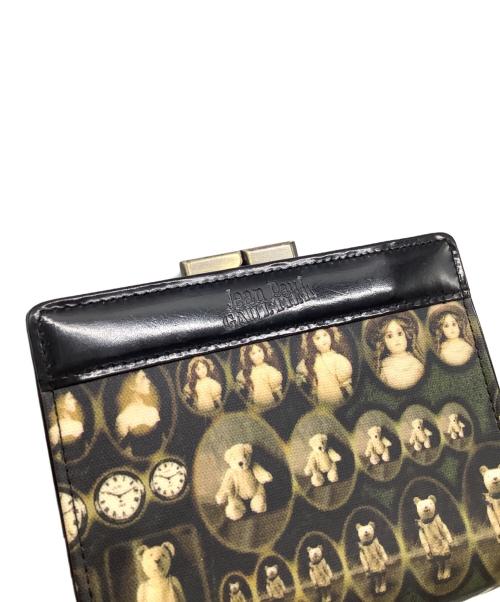 Jean Paul GAULTIER（ジャンポールゴルチェ）Jean Paul GAULTIER (ジャンポールゴルチェ) がま口2つ折り財布 ブラック×グリーンの古着・服飾アイテム