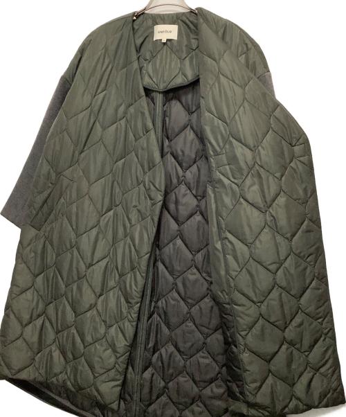 ENFOLD（エンフォルド）ENFOLD (エンフォルド) キルティングAラインコート カーキ サイズ:36の古着・服飾アイテム