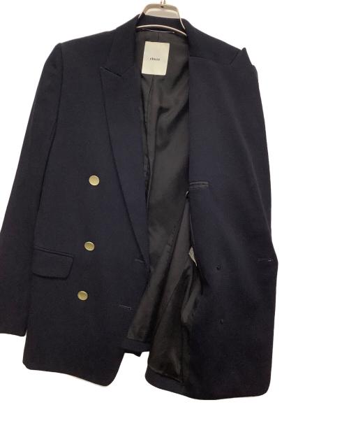 ebure（エブール）ebure (エブール) ダブルブレストブレザー ネイビー サイズ:38の古着・服飾アイテム