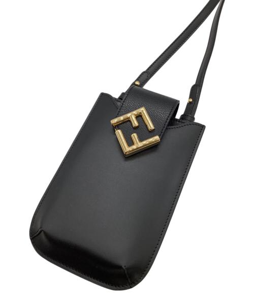 FENDI（フェンディ）FENDI (フェンディ) ショルダーフォンポーチ ブラックの古着・服飾アイテム