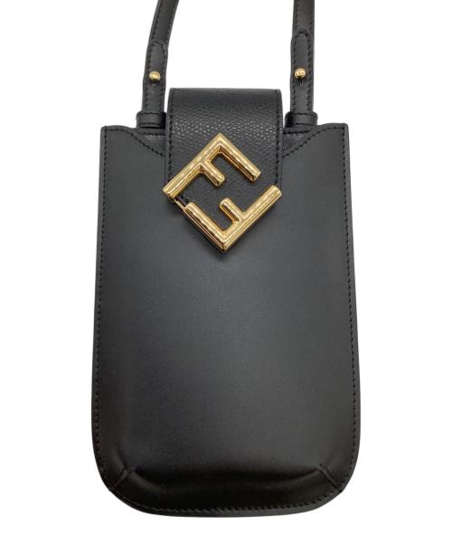 FENDI（フェンディ）FENDI (フェンディ) ショルダーフォンポーチ ブラックの古着・服飾アイテム