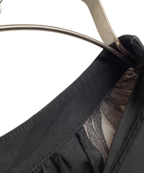 MSGM（エムエスジーエム）MSGM (エムエスジーエム) チュールスリーブブラウス ブラック サイズ:40の古着・服飾アイテム