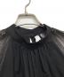 中古・古着 MSGM (エムエスジーエム) チュールスリーブブラウス ブラック サイズ:40：10000円