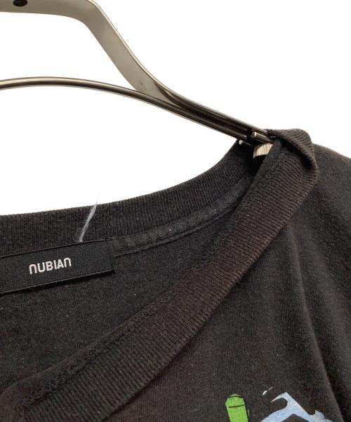 nubian（ヌビアン）nubian (ヌビアン) JUN INAGAWA (ジュンイナガワ) プリントTシャツ グレー サイズ:XLの古着・服飾アイテム