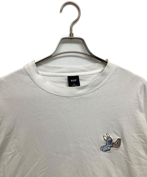 HUF（ハフ）HUF (ハフ) ロングスリーブTシャツ ホワイト サイズ:XLの古着・服飾アイテム