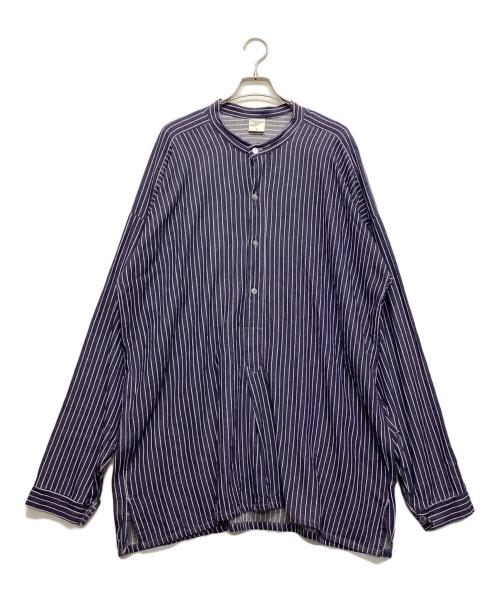 wolfgang mauser（ウルフギャングモーゼル）wolfgang mauser (ウルフギャングモーゼル) 長袖シャツ ネイビー×ホワイト サイズ:XLの古着・服飾アイテム