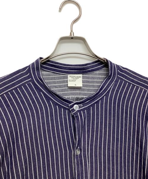wolfgang mauser（ウルフギャングモーゼル）wolfgang mauser (ウルフギャングモーゼル) 長袖シャツ ネイビー×ホワイト サイズ:XLの古着・服飾アイテム