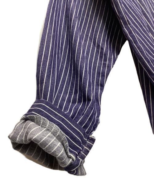 wolfgang mauser（ウルフギャングモーゼル）wolfgang mauser (ウルフギャングモーゼル) 長袖シャツ ネイビー×ホワイト サイズ:XLの古着・服飾アイテム