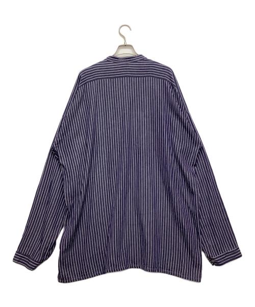 wolfgang mauser（ウルフギャングモーゼル）wolfgang mauser (ウルフギャングモーゼル) 長袖シャツ ネイビー×ホワイト サイズ:XLの古着・服飾アイテム