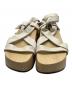 JIL SANDER (ジルサンダー) ウッドサンダル ナチュラル×ホワイト サイズ:36：12000円