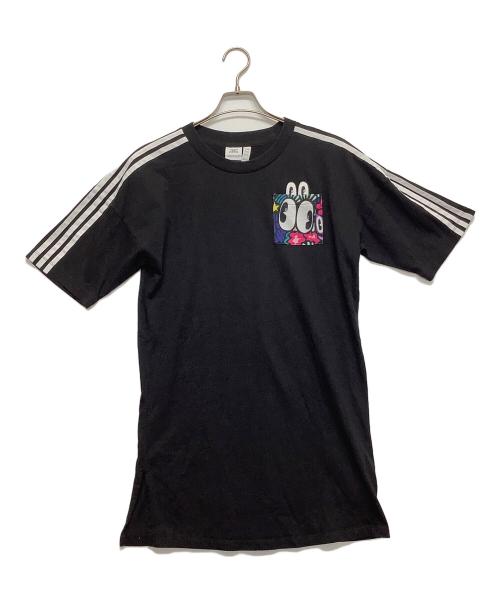 adidas Originals（アディダスオリジナル）adidas Originals (アディダスオリジナル) 半袖ワンピース ブラック サイズ:Sの古着・服飾アイテム