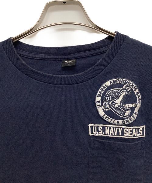 AVIREX（アヴィレックス）AVIREX (アヴィレックス) 半袖カットソー ネイビー サイズ:Lの古着・服飾アイテム