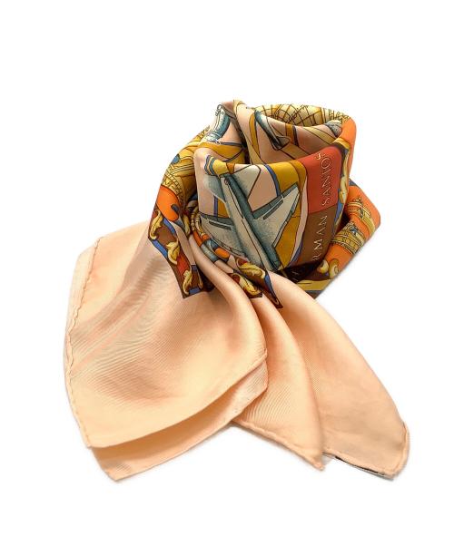 HERMES（エルメス）HERMES (エルメス) スカーフ ベージュ×オレンジの古着・服飾アイテム