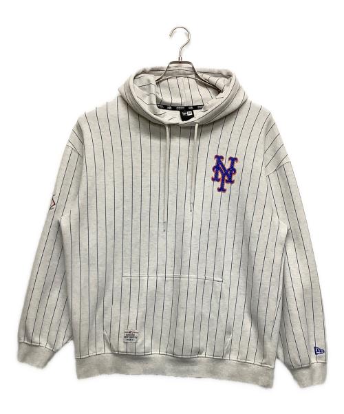 New Era（ニューエラ）New Era (ニューエラ) プルオーバーパーカー ホワイト×ブルー サイズ:XLの古着・服飾アイテム