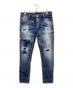 DSQUARED2ディースクエアード）の古着「ダメージ加工デニムパンツ」｜インディゴ