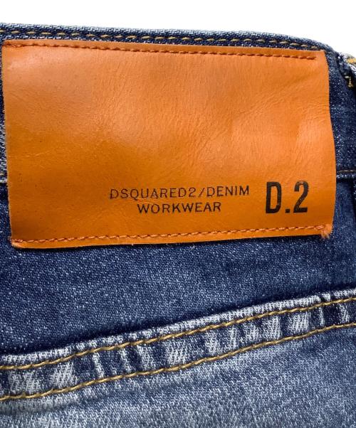 DSQUARED2（ディースクエアード）DSQUARED2 (ディースクエアード) ダメージ加工デニムパンツ インディゴ サイズ:50の古着・服飾アイテム