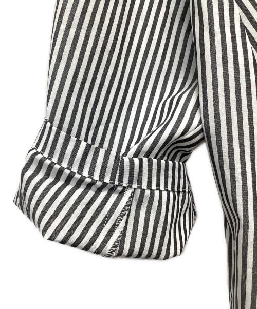 mizuiro-ind（ミズイロインド）mizuiro-ind (ミズイロインド) 長袖ブラウス グレー×ホワイト サイズ:記載なしの古着・服飾アイテム