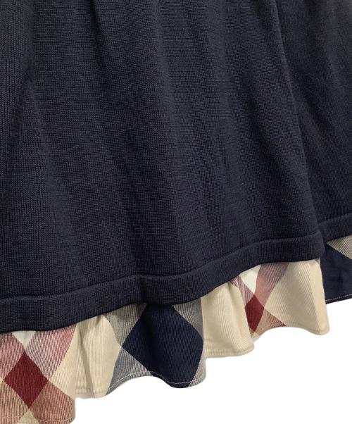 BLUE LABEL CRESTBRIDGE（ブルーレーベルクレストブリッジ）BLUE LABEL CRESTBRIDGE (ブルーレーベルクレストブリッジ) 長袖ニット ブラック サイズ:38の古着・服飾アイテム