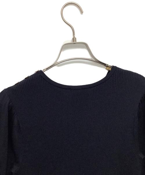 BLUE LABEL CRESTBRIDGE（ブルーレーベルクレストブリッジ）BLUE LABEL CRESTBRIDGE (ブルーレーベルクレストブリッジ) 長袖ニット ブラック サイズ:38の古着・服飾アイテム