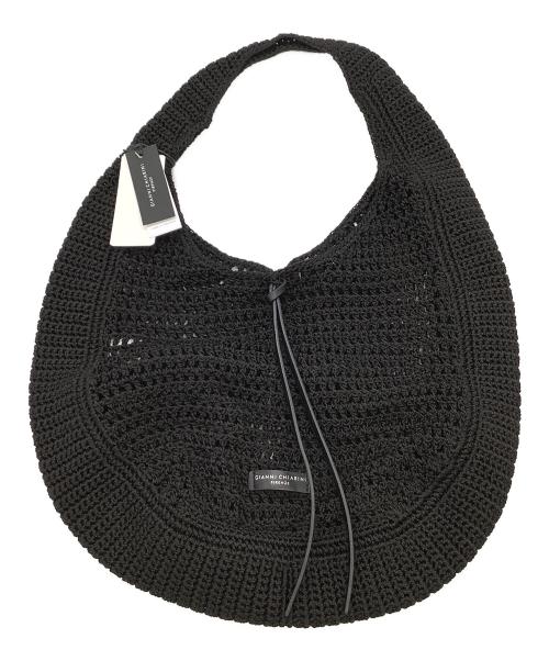 GIANNI CHIARINI（ジャンニ キアリーニ）GIANNI CHIARINI (ジャンニ キアリーニ) カギ編みバック ブラックの古着・服飾アイテム