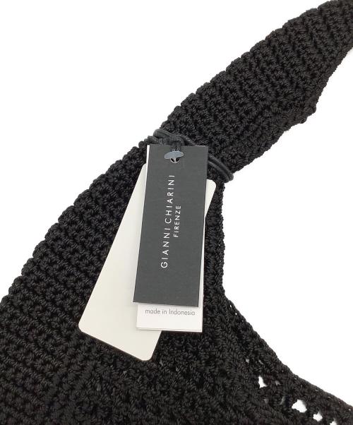 GIANNI CHIARINI（ジャンニ キアリーニ）GIANNI CHIARINI (ジャンニ キアリーニ) カギ編みバック ブラックの古着・服飾アイテム