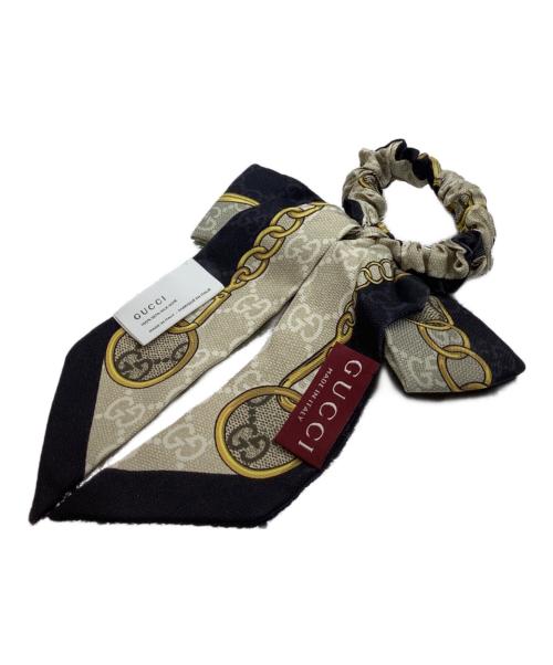 GUCCI（グッチ）GUCCI (グッチ) ヘアゴム グレー×ネイビーの古着・服飾アイテム