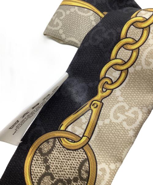 GUCCI（グッチ）GUCCI (グッチ) ヘアゴム グレー×ネイビーの古着・服飾アイテム