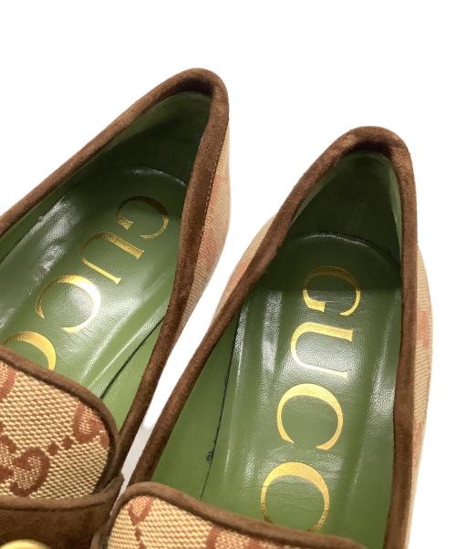 GUCCI（グッチ）GUCCI (グッチ) ローファーパンプス ブラウン サイズ:37 1/2の古着・服飾アイテム