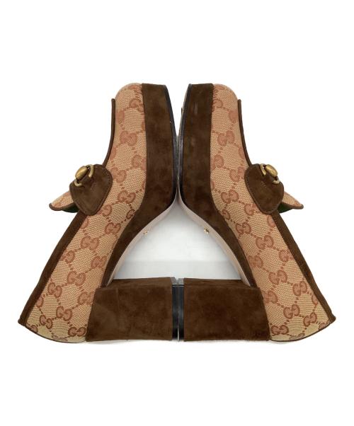 GUCCI（グッチ）GUCCI (グッチ) ローファーパンプス ブラウン サイズ:37 1/2の古着・服飾アイテム