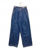 MARKAWAREマーカウェア）の古着「ワイドデニムパンツ」｜インディゴ