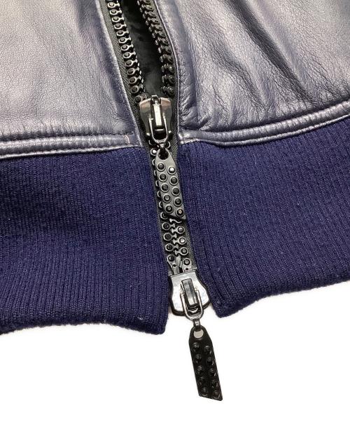 Dartin Bonaparto（ダルタン ボナパルト）Dartin Bonaparto (ダルタン ボナパルト) ラムレザージャケット ネイビー サイズ:50の古着・服飾アイテム