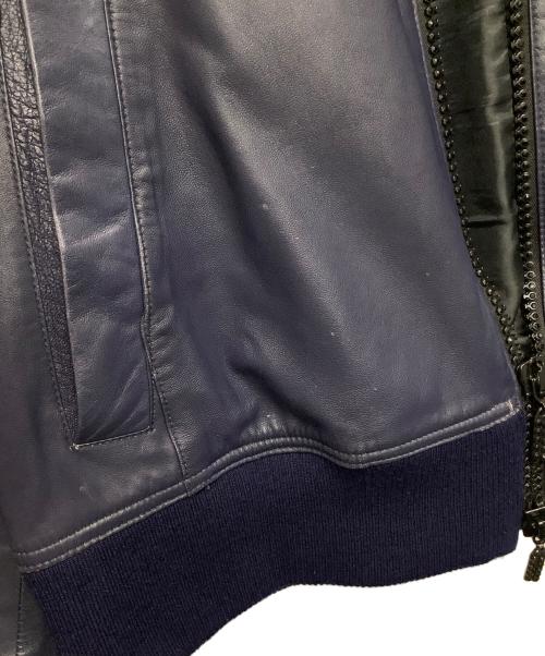 Dartin Bonaparto（ダルタン ボナパルト）Dartin Bonaparto (ダルタン ボナパルト) ラムレザージャケット ネイビー サイズ:50の古着・服飾アイテム