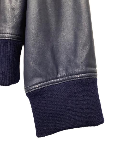 Dartin Bonaparto（ダルタン ボナパルト）Dartin Bonaparto (ダルタン ボナパルト) ラムレザージャケット ネイビー サイズ:50の古着・服飾アイテム