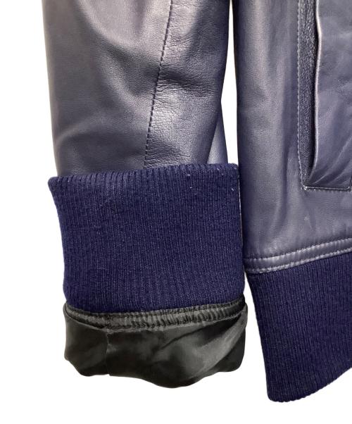 Dartin Bonaparto（ダルタン ボナパルト）Dartin Bonaparto (ダルタン ボナパルト) ラムレザージャケット ネイビー サイズ:50の古着・服飾アイテム